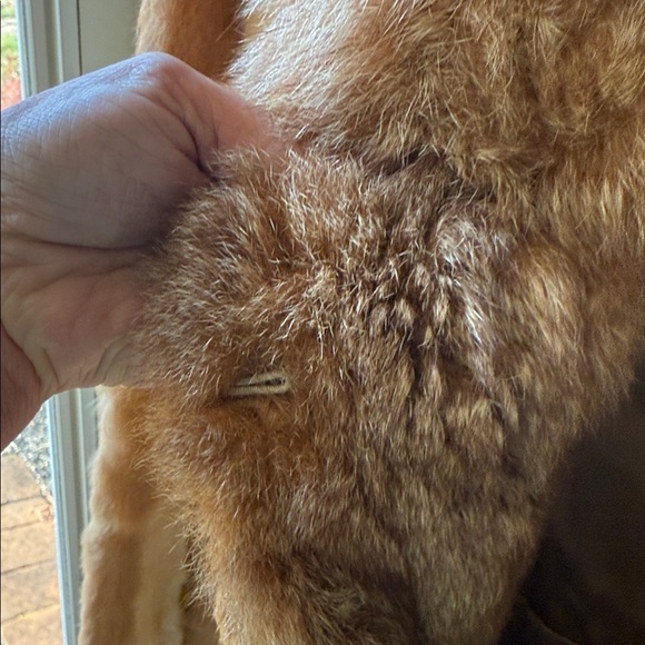 Rabbit Fur Coat Vintage Fur Mob Wife Belted Jacket S/M - Picture 4 of 15